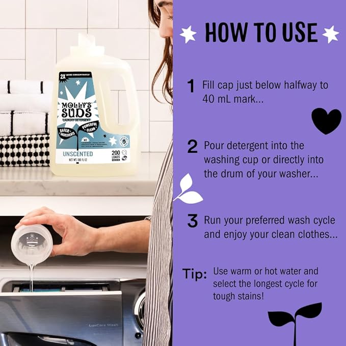 Molly's Suds Liquid Laundry Detergent | Clean Laundry Detergent Soap - Image 5