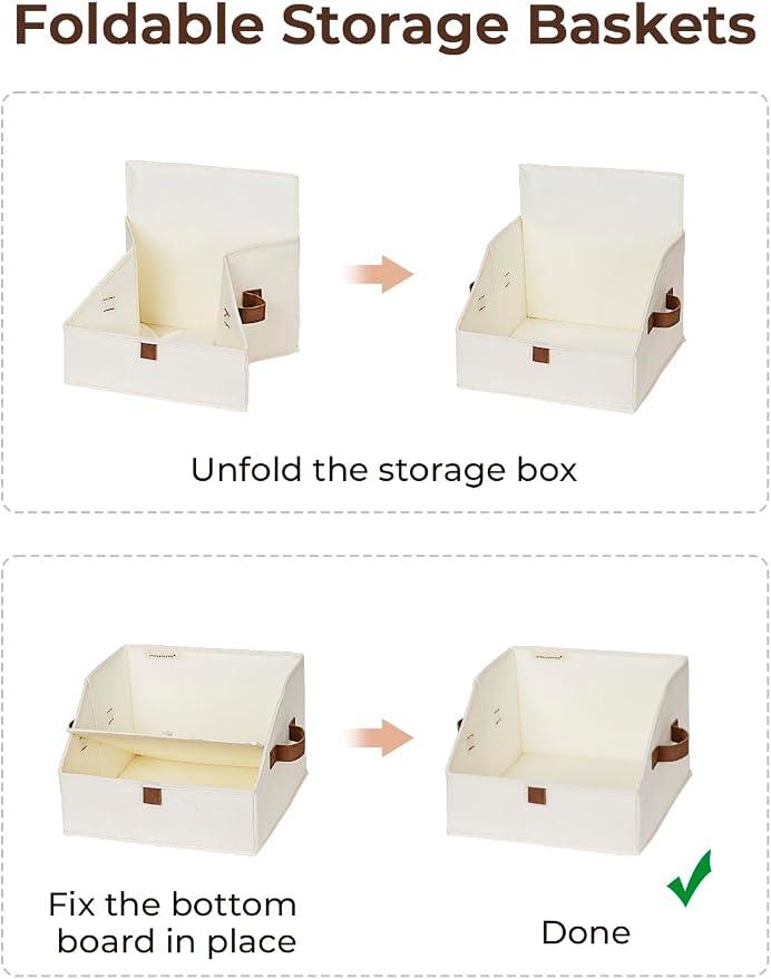 StorageWorks Closet Storage Bins, Trapezoid Organizer Box - Image 5