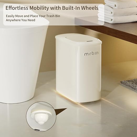 MRBIN Motion Sensor Bathroom Metal Trash Can - Image 4