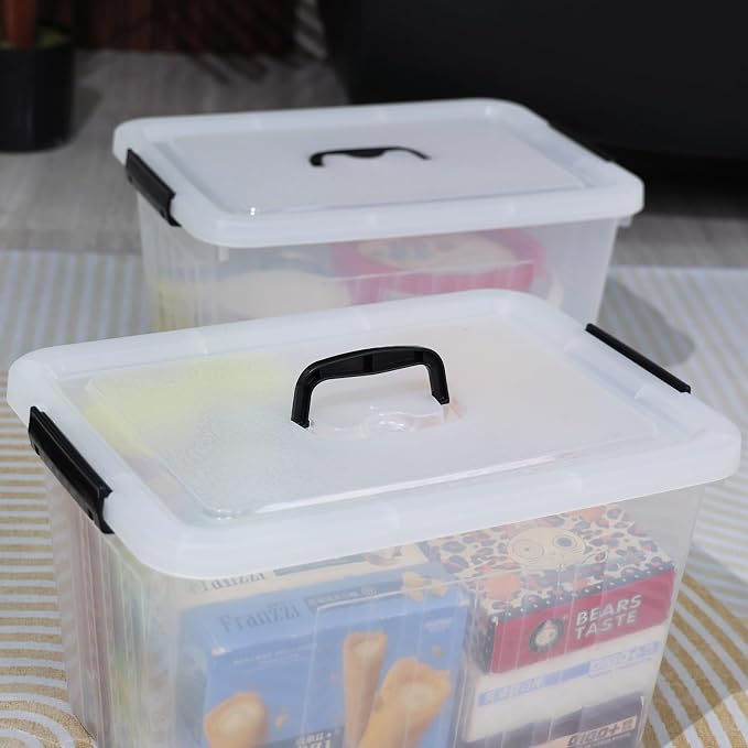 Zopnny 25 Quart Clear Storage Bin - Image 3