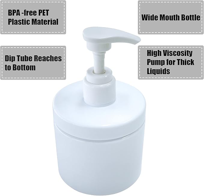 Cosywell Pump Bottle Dispenser Plastic Pump Bottles Refillable Bottles Wide - Image 3