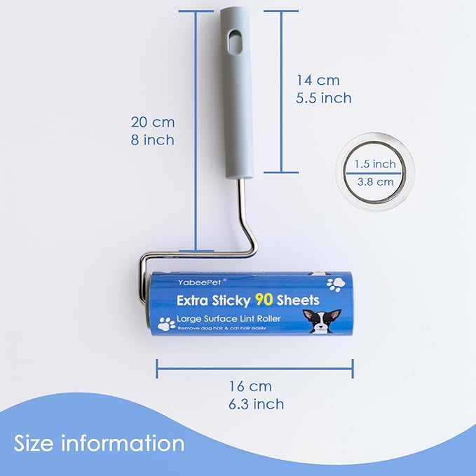 Extra Sticky Large Surface Lint Roller, 6.3'' Giant Lint Roller - Image 2