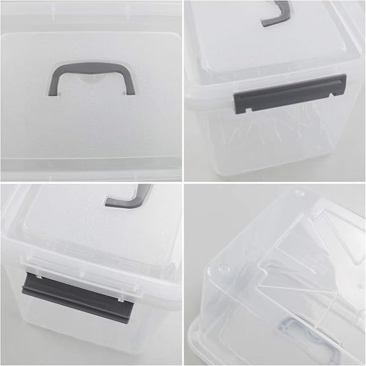 4-Pack Clear Plastic Storage Latch Box - Image 2