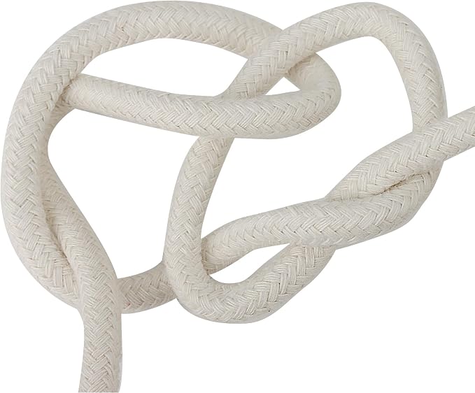 SOUJAP 328 Feet Cotton Clothesline Rope, 1/4 Inch White Cotton Clothesline Rope - Image 5