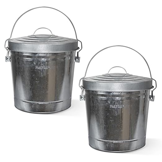 Plexon 6 Gallon Small Metal Trash Can by Plexon
