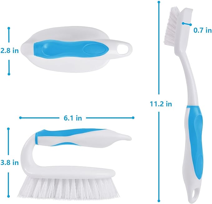 Scrub Brush Set, 4 Pack Deep Cleaning Brush Kit - Image 6