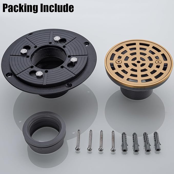 RANDOM Round Shower Drain SUS304 Stainless Steel Champagne Bronze Shower Drain - Image 9