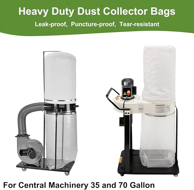 Dust Collector Bags 12pcs two-sided 7mil 19.5" diameter - Image 3