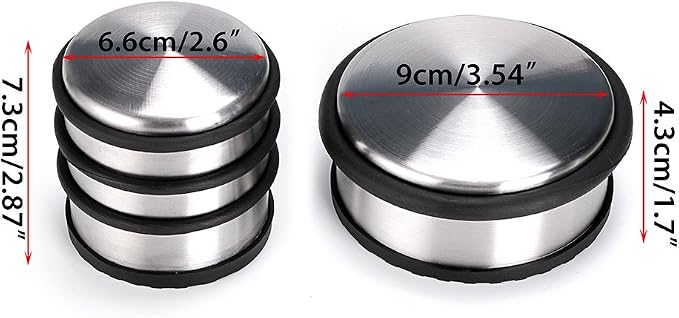 Sumnacon Heavy Duty Floor Door Stopper No Drill, Durability Stainless Steel - Image 6