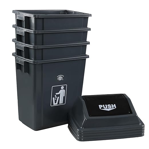4-Pack 8 Gallon Kitchen Trash Can - Image 7