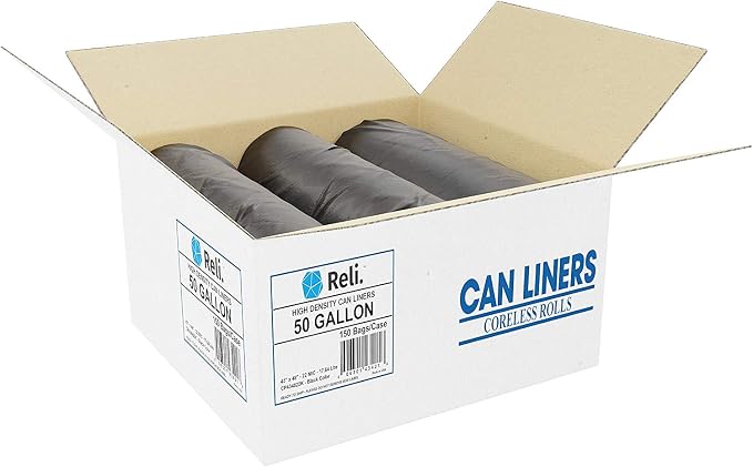 Reli. Premium 50 Gallon Trash Bags | 150 Count | Made in USA | Heavy Duty | - Image 2