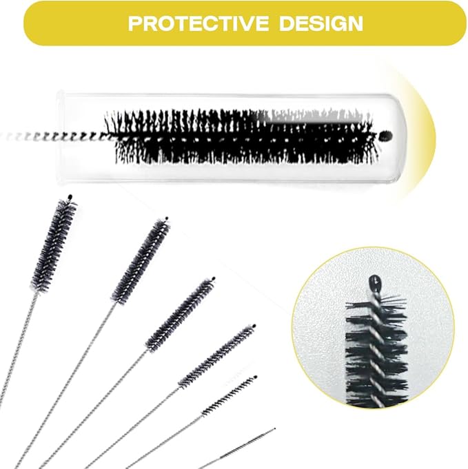 Straw Cleaner Brush Set, 6 Piece Long Drinking Straws Cleaning Brush Pipe Tube - Image 7