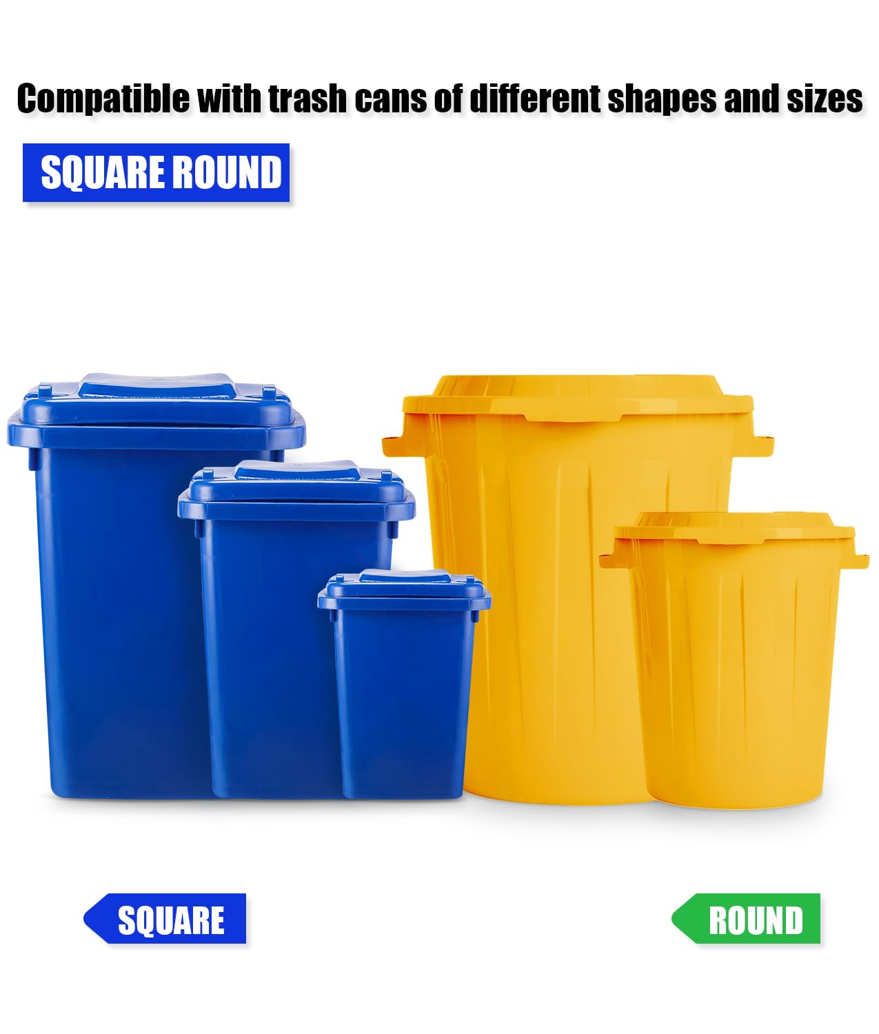 PAHTTO Trash Can Locks for Animals, Universal Garbage Can Lock, Nylon Bear Proof Trash Bin Lid Lock, Adjustable and Easy to Install, Heavy-Duty Garbage Can Strap for Outdoor Trash Can