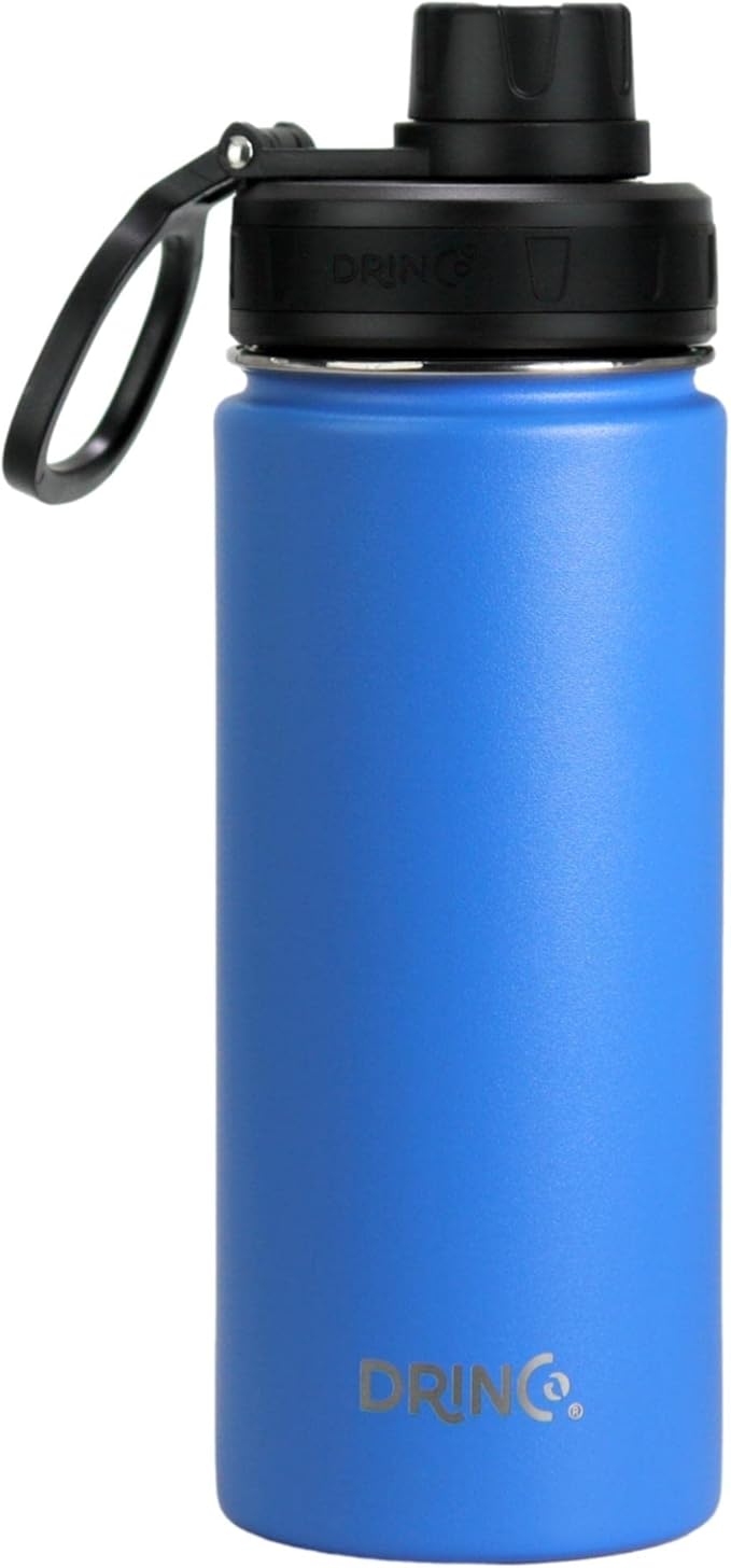 DRINCO Stainless Steel Water Bottle Spout Lid Vacuum Insulated Double Wall by Drinco