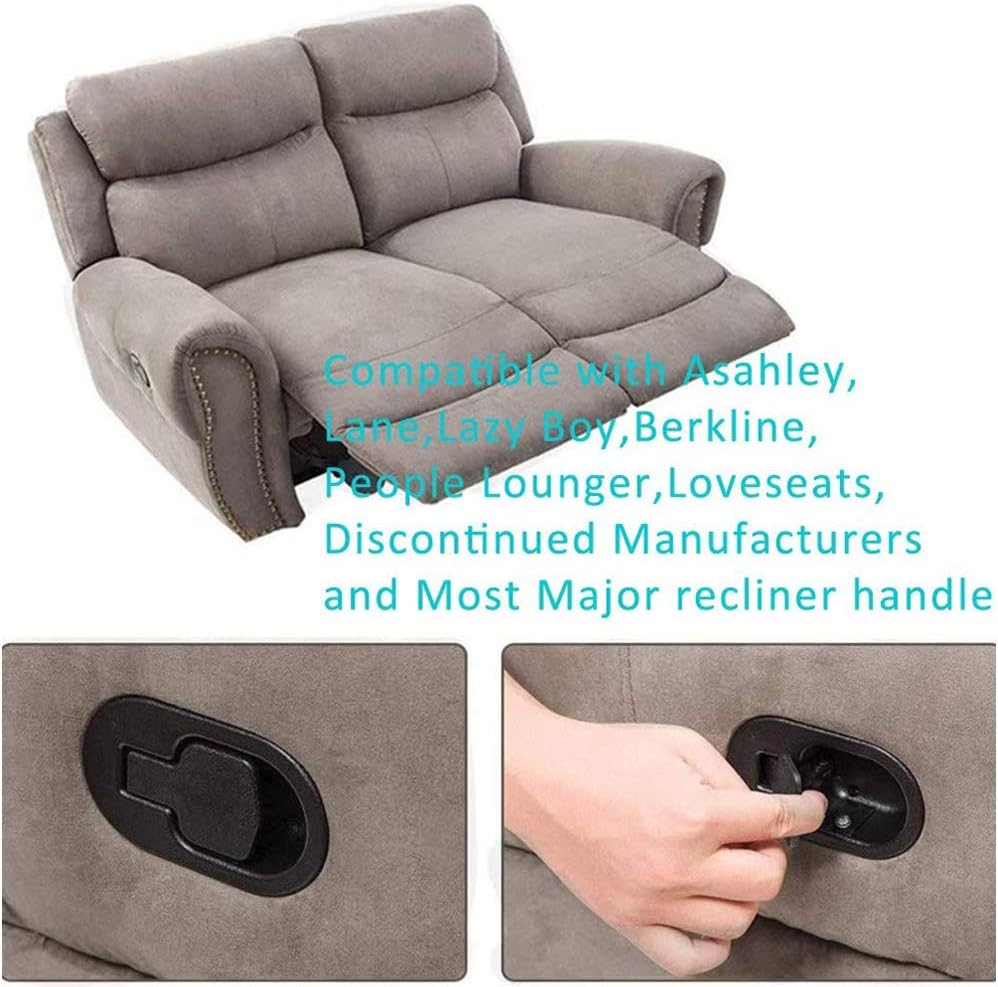 ttmagic Metal Recliner Handle Replacement Parts with Cable, Universal Recliner Sofa Chair Couch Release Lever Pull Handle, Fits Ashley and Major Recliner Brands, Exposed Cable Length 4.9“