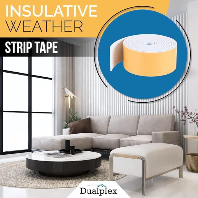 High Density Foam Weather Stripping Door Seal Strip Insulation Tape Roll - Image 3
