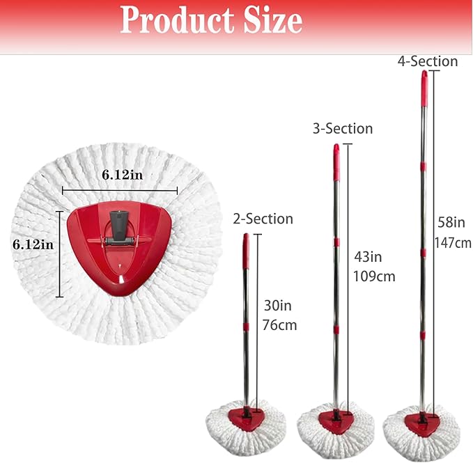 Spin Mop Replacement Head Mop Replace Head Compatible - Image 3