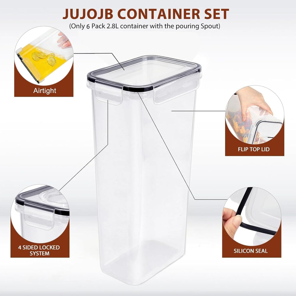 JUJOJB 60PCS Airtight Food Storage Containers with Lids, BPA-Free