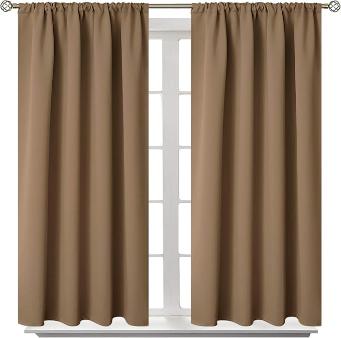BGment Taupe Blackout Curtains 54 Inches Length by BGment