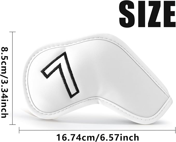 Montela Golf Iron Covers, Golf Iron Head Covers Leather Golf Iron Covers Set - Image 7