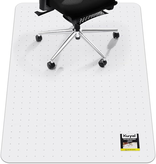 Kuyal Office Chair Mat for Carpet, 32x55 Clear Heavy Duty Computer Chair Mat by Kuyal