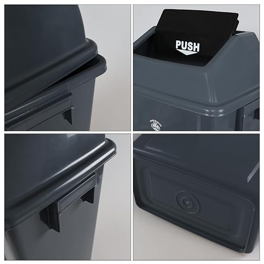 4-Pack 13 Gallon Plastic Trash Cans - Image 3