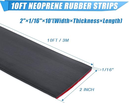 Adhesive Rubber Strips Neoprene Rubber Sheets, Rolls & Strips - Image 2