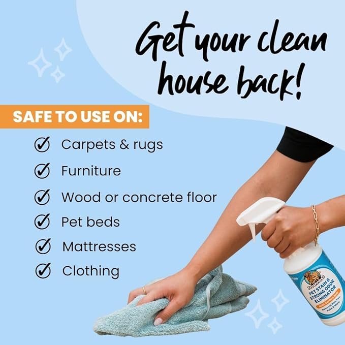 FurryFreshness Extra Strength Cat or Dog Pee Stain & Permanent Odor Remover + - Image 3