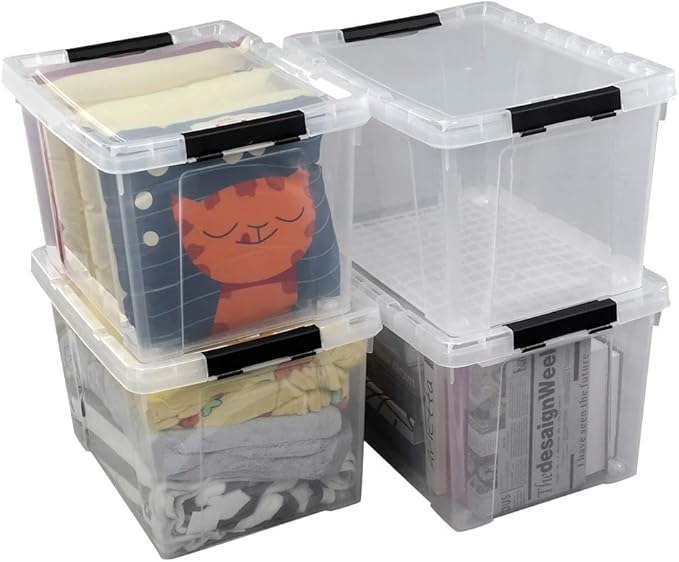Ggbin 4 Packs 50 Quart Plastic Container Bin by Ggbin
