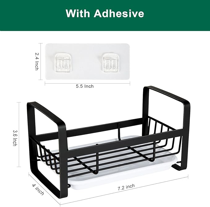 TEZZ Sponge Holder for Kitchen Sink- Stainless Steel Kitchen Sink Caddy for - Image 6