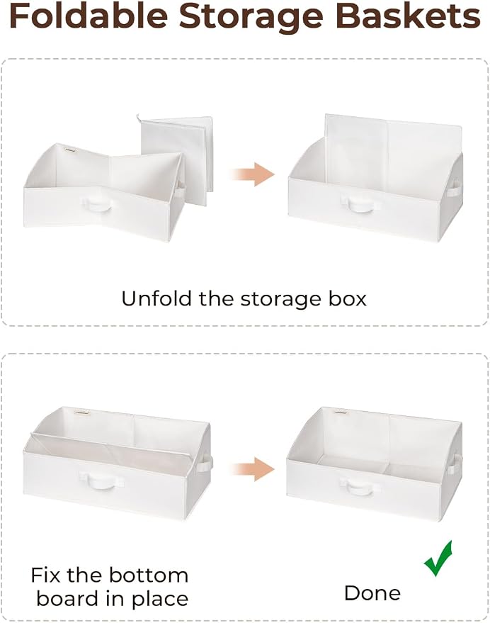 StorageWorks Closet Storage Bins, Trapezoid Organizer Box - Image 5