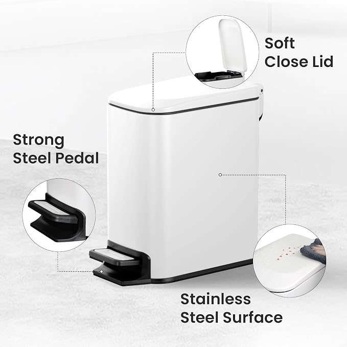 Cesun Small Bathroom Trash Can - Image 4