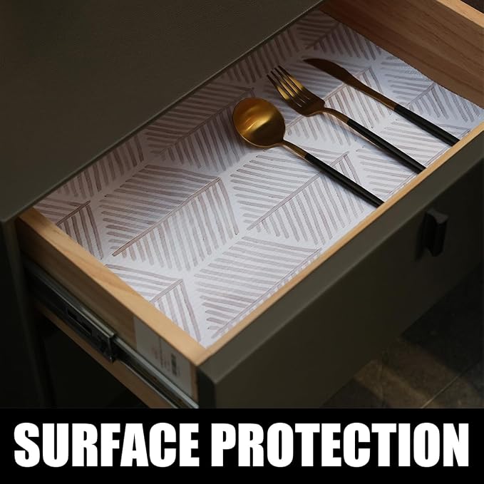 Shelf Liners for Kitchen Cabinets, Non Adhesive and Strong Non-Slip Shelf - Image 3