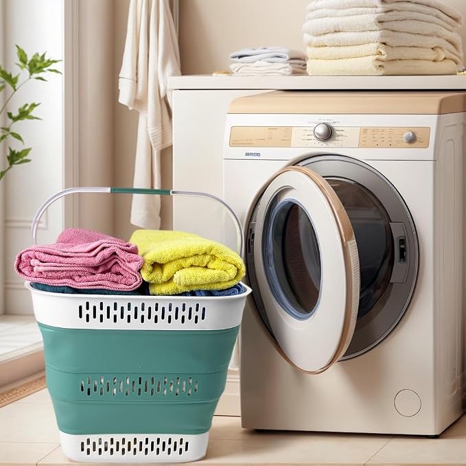 SAMMART 40L Collapsible Plastic Laundry Basket - Image 2