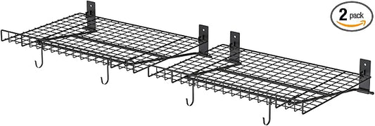2 Pack Foldable Wall Shelf, Wall Mounted Garage Storage Shelves, Heavy Duty by Riciakik