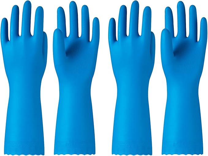 PACIFIC PPE 2 Pairs Reusable Dishwashing Cleaning Gloves, Cotton Liner by PACIFICPPE