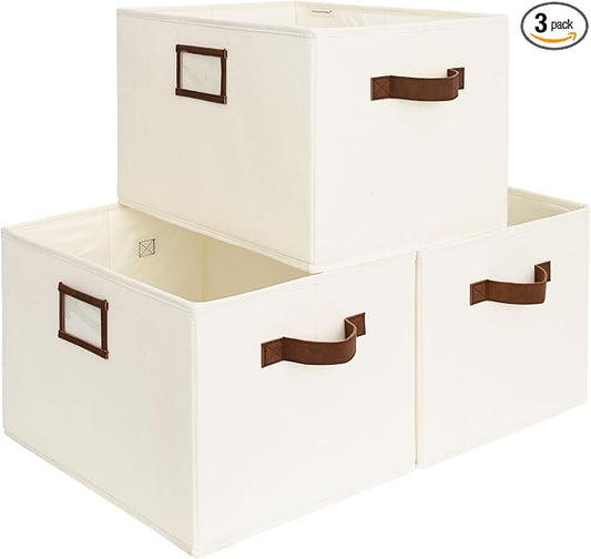 StorageWorks Storage Baskets for Shelves, Foldable Fabric Closet Storage Bins by StorageWorks