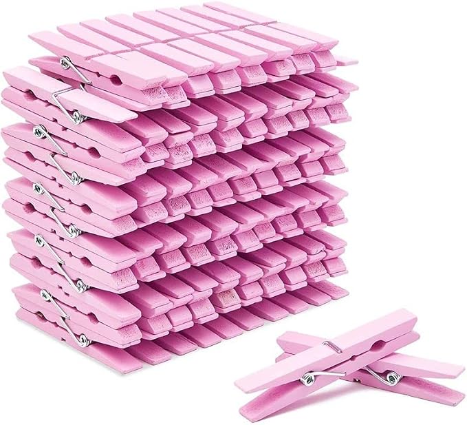 1.9 Inch White Small Clothes Pins Paper Picture School Work Holders Baby Shower - Image 4