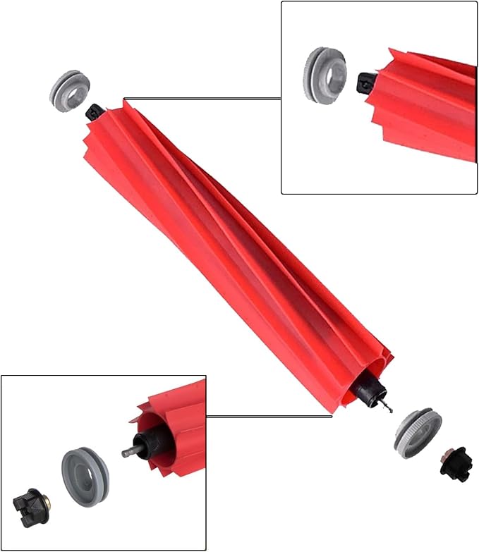 Replacement Roller Brushes, Rubber Main Brush Replacement Parts - Image 3
