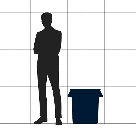 20 Gallon Black Round Commercial Trash Can - Image 2