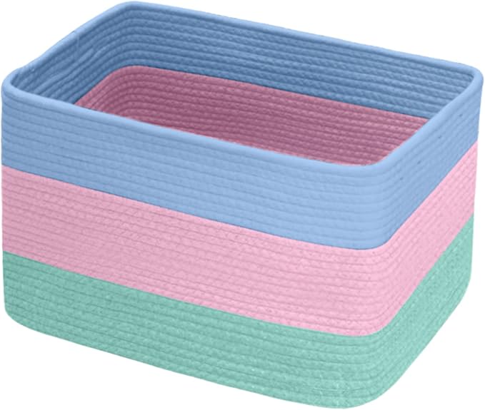 Hopegiver Woven Storage Baskets 15x11x10 Inch, 1 Pack Collapsible Cube Storage by HOPEGIVER
