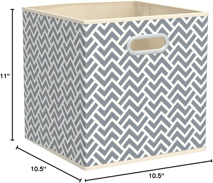 Amazon Basics Collapsible Cube Storage Organizer Bins, 10.5 x 10.5 x 11 inches - Image 5