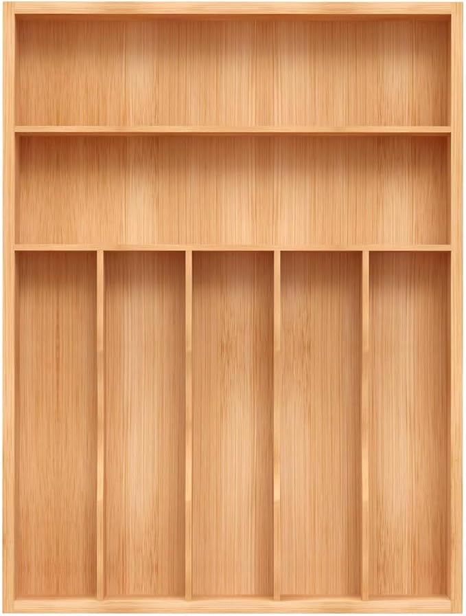 Bamboo Utensil Drawer Organizer, Kitchen Drawer Organizer by Unibambou