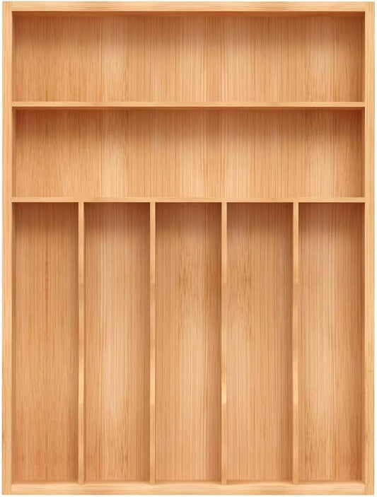 Bamboo Utensil Drawer Organizer, Kitchen Drawer Organizer by Unibambou