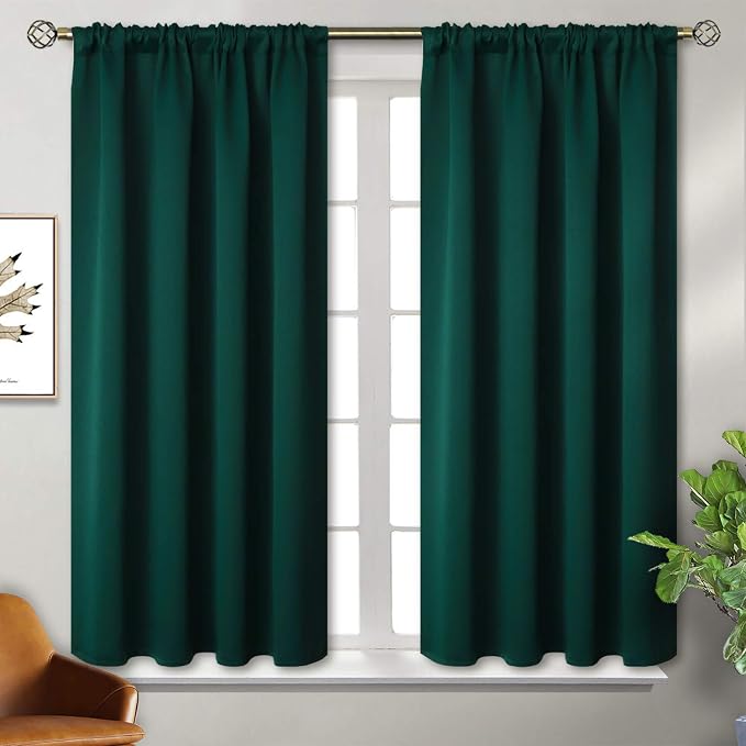 BGment Emerald Green Blackout Curtains 54 Inches Length by BGment