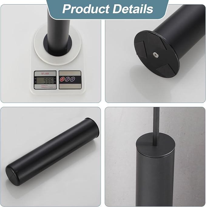 BGL Toilet Brush and Holder Set, Heavy Duty 304 Stainless Steel, Round Base and - Image 5