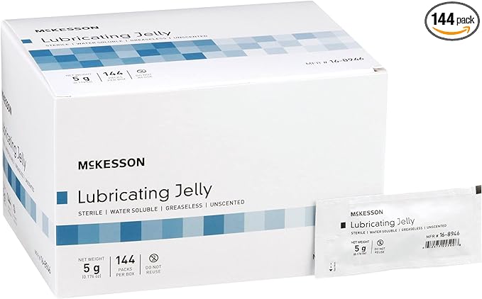 McKesson Lubricating Jelly, 5 g Water Based Non-Sticky Lube, Water Soluble by McKesson