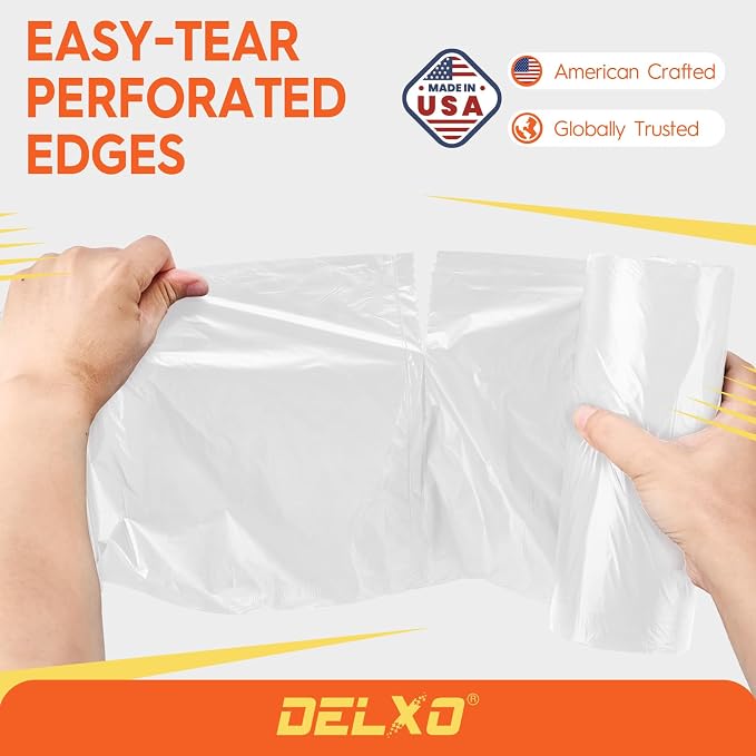 DELXO 30-33 Gallon Trash Bags, Thick Durable and Puncture-Resistant Plastic Bags - Image 5
