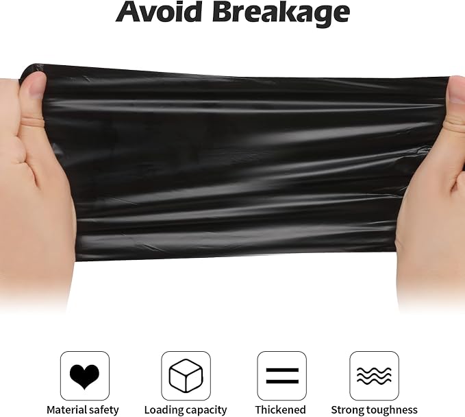 2-4 Gallon Portable Trash Bags, Bedroom Trash Can, Strong Trash Bags（Black） - Image 6