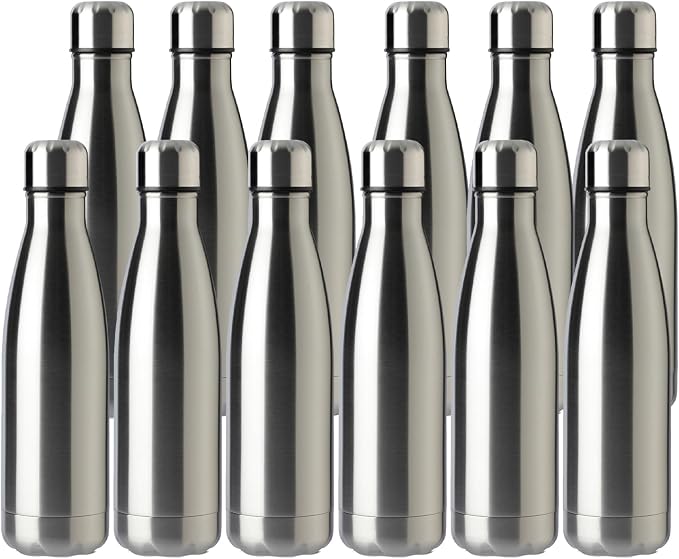 MEWAY 17oz Sport Water Bottle 12 Pack Vacuum Insulated Stainless Steel by MEWAY
